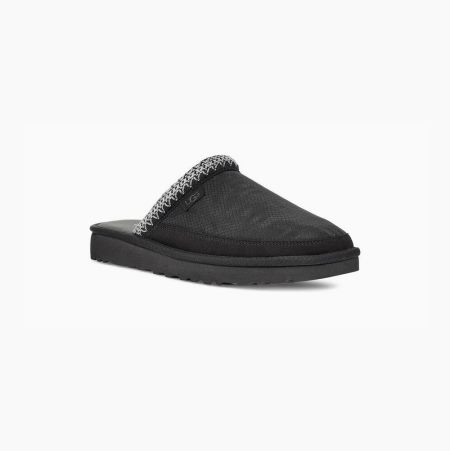 UGG Tasman Slip-On ULD Mono Black Slippers for Men (SWXJ54830)